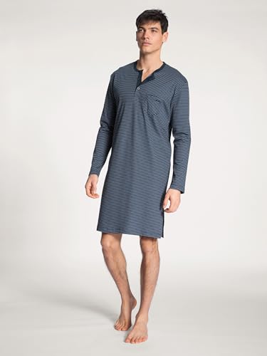 Men's Relax Streamline Cotton Nightshirt, 31267, Dark Sapphire, L3