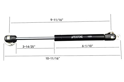 Apexstone 100N/22.5lb Gas Struts 10 Inch Gas Struts Lift Supports Gas Spring Lid Support Gas Props/Shocks, Set of 4
