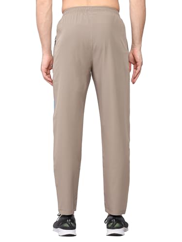 Image of Men's Ns Lycra Spandex Mixx Polyester Sports Trackpants with Both Side Zipper Pockets