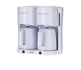 severin ersatzkanne Duo-Filterkaffeemaschine – Mit 2 Thermokannen, 2 Schwenkfiltern und 2 Ein-Aus-Tastern können sowohl 2 Kannen Kaffee gleichzeitig, als auch nur eine gekocht werden.