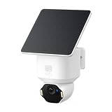 eufy Security SoloCam E42, 4K Solar Security Camera Outdoor Wireless,HomeBase S380 Compatible, AI Motion Tracking,Strobe Light,Pan & Tilt, Facial Recognition, Local Storage Up to 16 TB,Work With Alexa