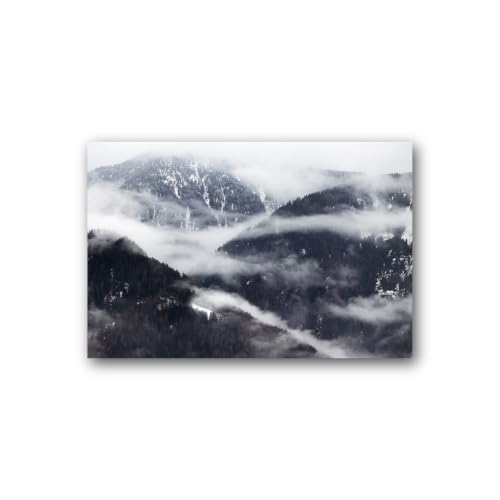 Art mural sur toile paysage de montagne pour agrandir visuellement un mur