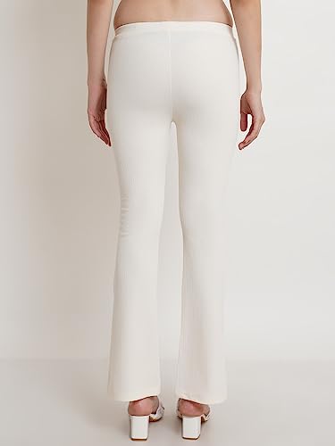 Image of POPWINGS Casual Solid Regular Fit Solid Trouser for Women || Pull On Trouser for Women || Semi-Formal Work Women Trouser for Summer || Stylish Western Trouser