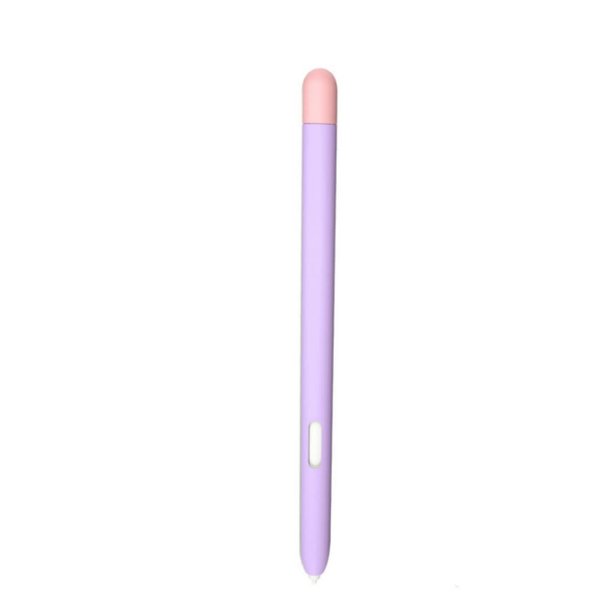 Dual Color Silicone Sleeve Case Cover for Samsung Galaxy Tab S7/S7 FE/S8/S9/S9 Plus/S9 Ultra S Pen,Non-Slip Smooth Grip Holder Protective Skin Case for Galaxy Tab S7+/S8+/S9 Ultra S Pen(Purple)