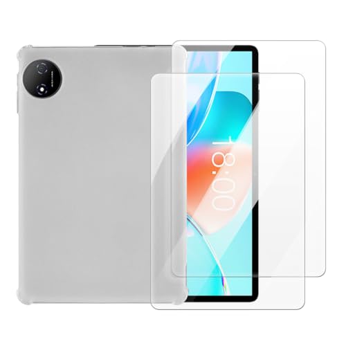 Funda antigolpes Teclast P50T 11.0 2026 blanca que evita roturas de pantalla con cristal