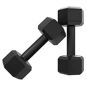 Star X Hexa PVC Dumbbell Set for Home Gym Workout, Dumbells for Fitness