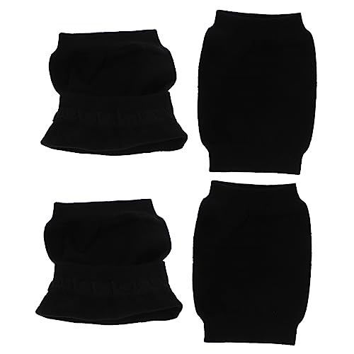 PLAFOPE 2 Pairs Sports Leggings Socks Brace Pads Cycling Cover Cycling Cover Anti-cold Leg Sleeve Leg for Outdoor Motorcycle Leg Sleeve Protective Leg Sleeve Black