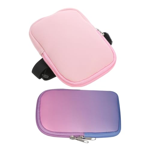 ULTECHNOVO 2 Piezas Protector para Botella de Coche Funda Pequeña para Botella con Asa Ergonómica Antideslizante y Resistente al Calor Colores Rosa y Degradado