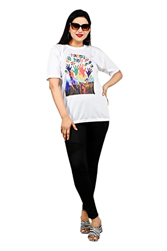 Image of PARTISH Holi Tshirt for Girls l Boys l Men and Women l Happy Holi Tshirt