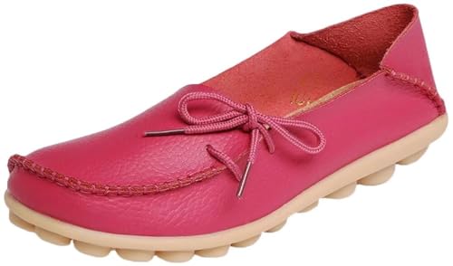 Image of Women's Leather Slipper Loafers Flat Shoes Slip-Ons