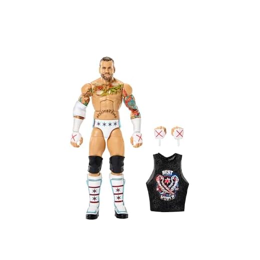 Mattel WWE Elite Actionfigur und Zubehör, Greatest Hits 2025, ca. 15 cm große Sammelfigur cm Punk mit 25 Bewegungspunkten und austauschbaren Händen, JHT46