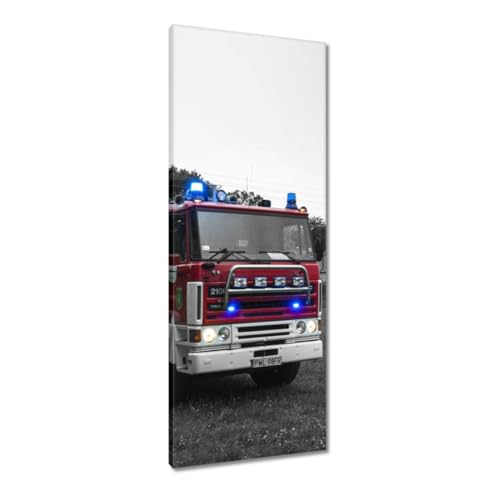 Peinture imprimée sur toile de haute qualité déco murale camion de pompiers 40x100