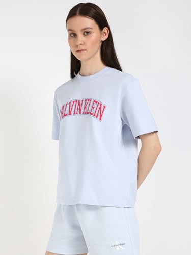 Image of Calvin Klein Women Blue T Shirt