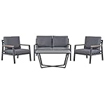 Garten Lounge Set Delia Aluminium Schwarz