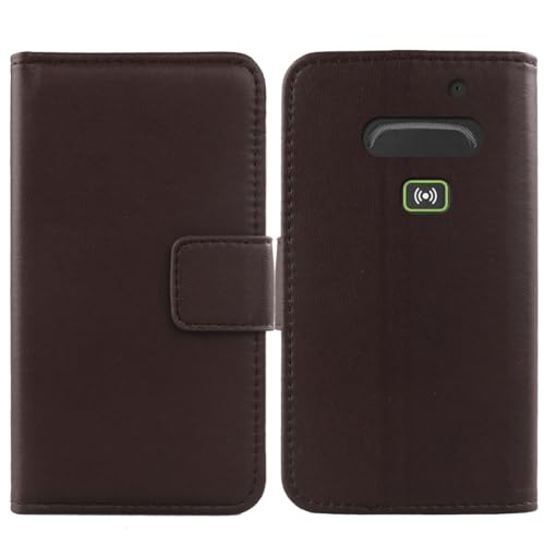 Flip Premium Echt Leder Tasche Hülle Für Doro Secure 580 / 580IUP 1.8