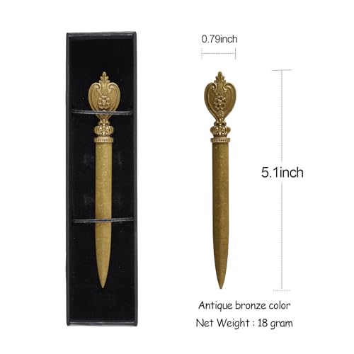 Sakkou BRAVE HEART LETTER OPENER Metal Cool Vintage Letter Opener Decorative Mail Opener For Men And Women Antique Bronze Color Opener Envelope Opener Tool(Brave Heart,1Pc/Pack) thumb #2
