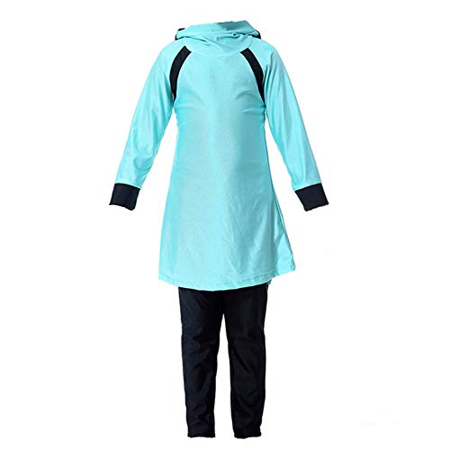 Zhuhaixmy Muslim Bescheiden Bademode Lange Ärmel Gemischte Farbe 2 Stücke Malaysia Dubai islamisch Kinder Mädchen Badeanzug Attached Hijab Sonnenschutz Vollständige Abdeckung Kids Burkini Cover