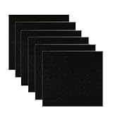 Aktivkohlefilter für Katzentoilette, Luftreinigung und Geruchskontrolle, schwarz, 15,3 x 16,5 cm, einfach zu ersetzen für Haustierhygiene und frische Innenumgebung, 6 Stück