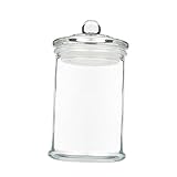BIUDECO Frasco de Vidrio Transparente con Cierre Hermético para Almacenamiento de Cereales Granos y Dulces Recipiente Resistente al Polvo para Cocina y Despensa