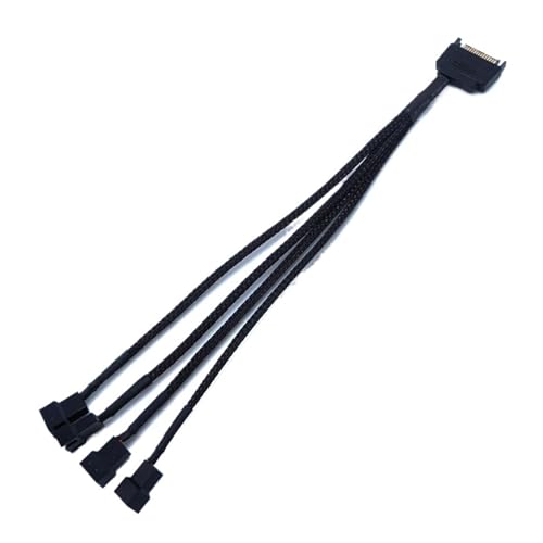 Cable adaptador divisor de ventilador 1 a 4 SATA 15Pin a 3/4Pin