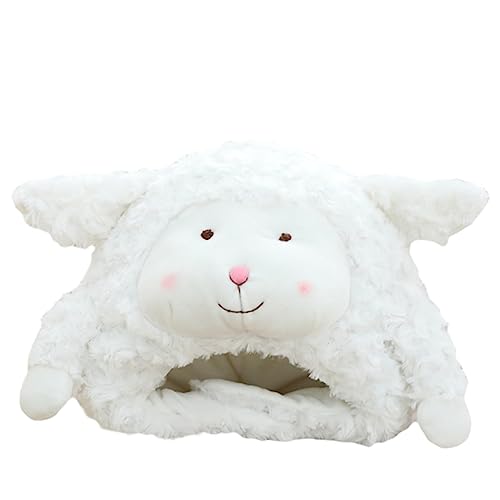 BESPORTBLE Faux Hat Dress up Accessory for Halloween Adjustable Performance Headwear White