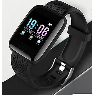 SAIELLIN ID116 Plus Bluetooth Smart Fitness Band Watch with Heart Rate Activity Tracker Waterproof Body, Step and Calorie Counter, Blood Pressure,(6), OLED Touchscreen for Men/Women (Black)