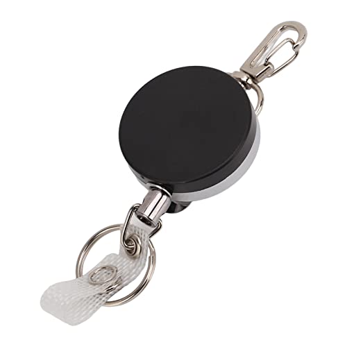 Natudeco Retractable Keychain with Stainless Steel Wire Rope Elastic Keychain Portable Metal Anti Lost Keychain for Outdoor Activities