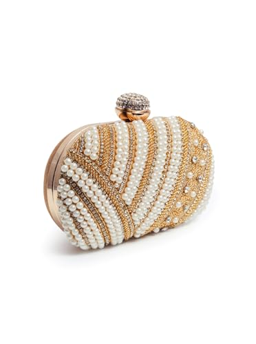 Image of THE TAN CLAN Rabia Hand Embroidered Clutches for women Purses Luxury Evening Handbags for ladies
