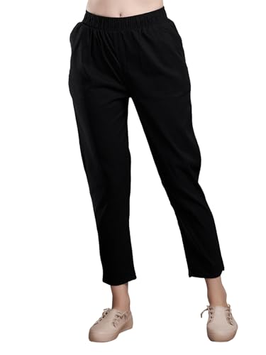 Selvia Women's Regular Trouser (738BTK141N-XXL_Black