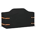 YZNKLXF 86 in Island Grill Cover,86 Inch Island BBQ Grill Head Cover,Heavy Duty Waterproof Outdoor Grill Cover,Black