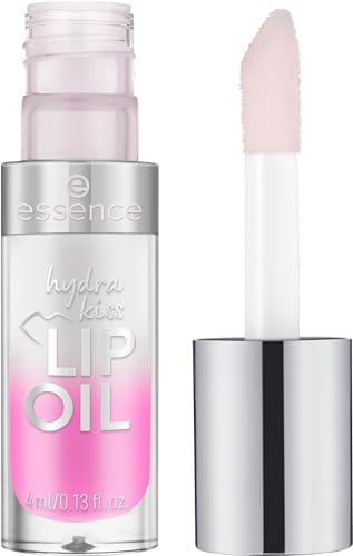 essence Hydra Kiss Lip Oil, Tinted Glossy Finish (01 | Kiss From A Rose)