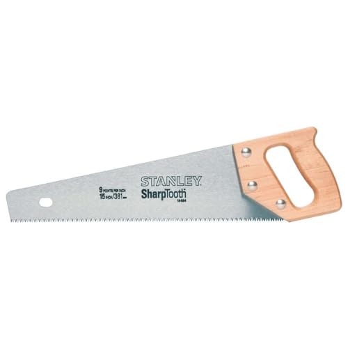 STANLEY Hand Saw, 8-TPI, 15-Inch (15-334)