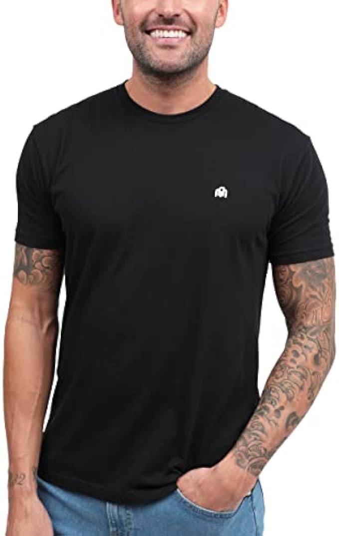 INTO THE AM Mens T Shirt - Short Sleeve Crew Neck Soft Fitted Tees S - 4XL Fresh Classic Tshirt