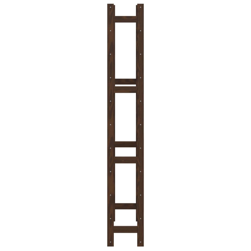 Weinregal für 77 Flaschen aus massiver Kiefer braun, Flaschenregal mit 11 Ablagen, Wellenform für Lagerung und Aufbewahrung in Küche, Esszimmer, Keller, Speisekammer oder Hausbar