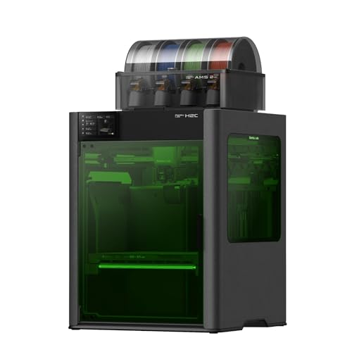 Image of Bambu Lab H2C 40W Laser Full Combo 7 Color Multi Material 3D Printer by WOL3D - High Speed FDM Printer, 330x320x325mm Build Volume, 350C Hotend, AI Monitoring, Extruder for Prototyping & Education