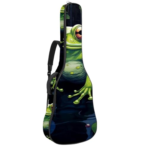 Housse de protection pour guitare étanche et compartimentée motif grenouille fun