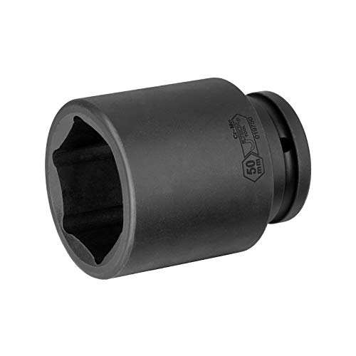 Image of JETECH 3 /4 inch Drive 50mm Deep Impact Socket, 6-Point Metric Impact Socket, Heat-Treated Chrome Molybdenum (Cr-Mo) Alloy Steel, Extended Reach for Heavy-Duty Truck & Industrial Applications