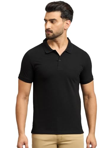 Image of Men's Half Sleeve Solid Cotton Polo T-Shirt | Premium Soft Fabric