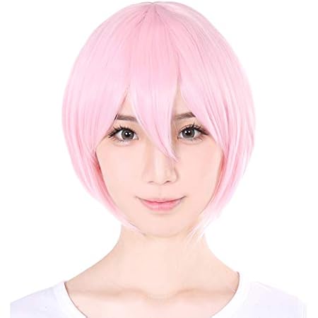 Amazon 富士達 フジタツ コスプレウィッグ ショート ウィッグ 仮装 耐熱 サイズ 毛量多め ピンク 桃色系 パステルカラー サクラ E02 T1911 コスプレ 仮装 通販