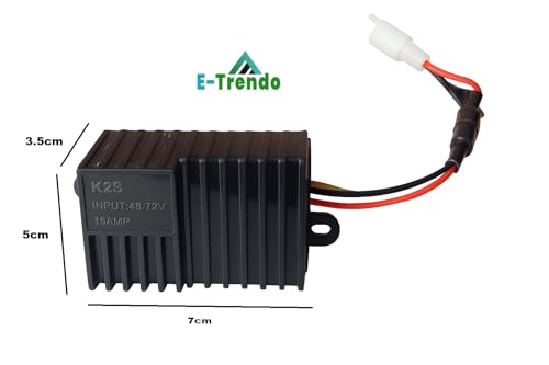 Image of E-Trendo 12V, 15A DC Converter | Input Dc 48V-72V, Output 12V 15A | Step-Down Power Supply For Electric Scooty, E-Bike, E-Rickshaw & E-Cart | Waterproof
