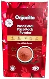 Premium Rose Petal Face Pack Powder with Natural Rose Extract | Hydrating Clay Mask for Soft, Smooth & Fresh Looking Skin... Price In India