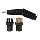 Opatiny Dampfreiniger-Düsenbürste & Messing-Nylon-Bürstenkopf-Kit für Ersatzteile für X5-Modell, Haushaltsgeräte-Reinigungszubehör