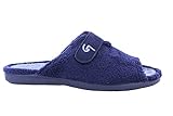  Garzon - Zapatillas casa para hombre de verano. Color: azul marino Talla: 45 - Suela goma antideslizante.