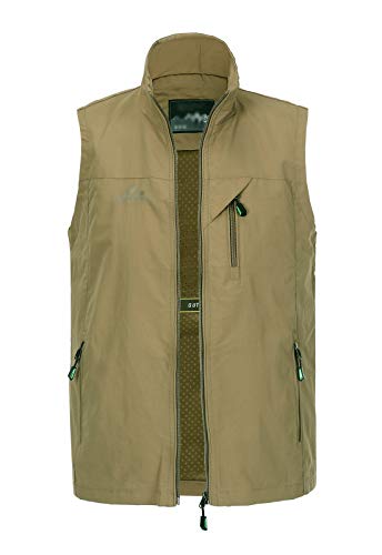 Image of Hbufnha Men's Lightweight Vest Outdoor Windbreaker Vest Jacket For Golf Safari Travel Fishing Hiking Vest