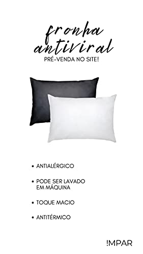 Capa para Travesseiro Fronha Antialérgica, Antibacteriana, Antiácaro e Antiviral - Branca- IMPAR
