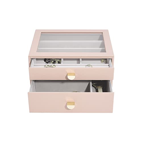 Boîte à bijoux Stackers Blush Classic lot de 2 tiroirs de rangement - 2