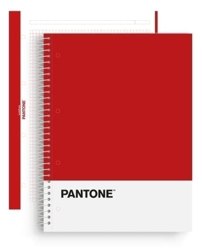Block Escolofi Notebook Pantone Basic A4 80H Cuadric.5X5 90G Rojo. 5 Unidades