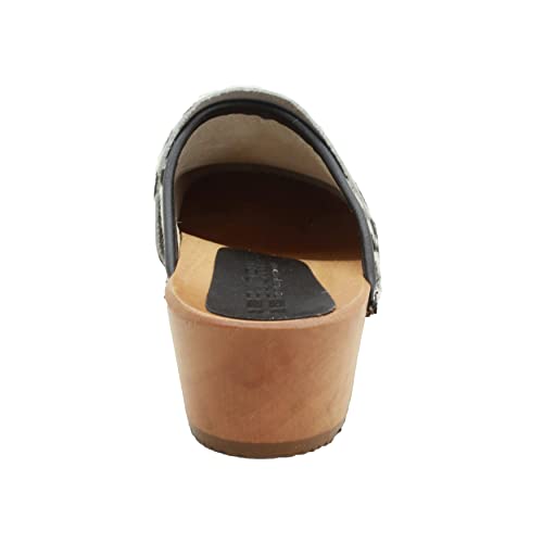 Image of Bjork Maja Wood Open Back Leather Clogs