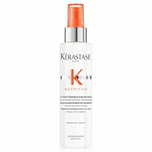Kérastase Nutritive, Protector Térmico Antiencrespamiento, Para Cabello seco, Protege del calor, acondiciona e hidrata, Con nutrientes esenciales, Lotion Thermique Sublimatrice, 150 ml