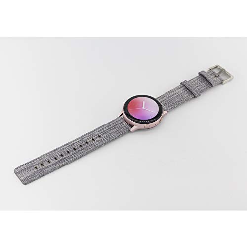 Mtozon 20Mm Bands Compatible With Samsung Watch 5/ Galaxy Watch 4/ Watch 3 41Mm/Galaxy Active 2 40Mm 44Mm/ Active 40Mm Watch/Galaxy Watch 42Mm, Canvas Replacement Wristbands, Gray + Charcoal #TOP3
